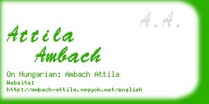 attila ambach business card